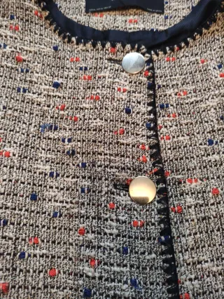 Chaqueta Zara XL Tweed Multicolor