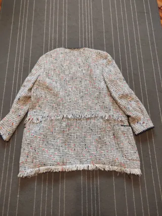 Chaqueta Zara XL Tweed Multicolor