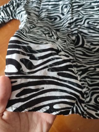 Camisa Zara estampado cebra