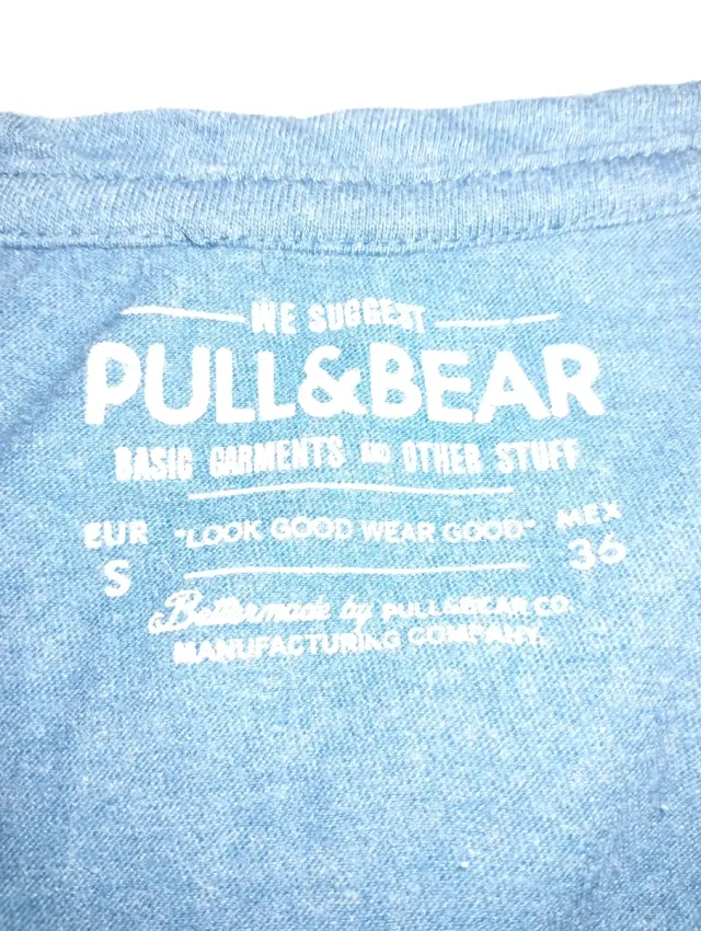 Camiseta Pull&Bear Teal Talla M