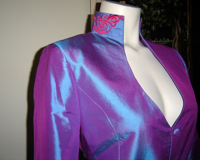 Traje pantalón fiesta seda