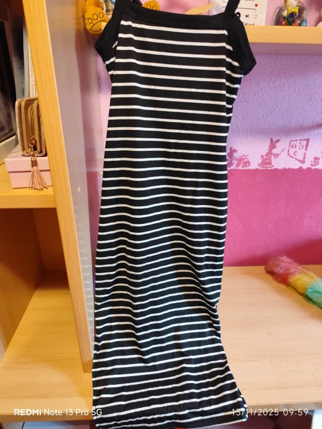 Vestido largo rayas XS