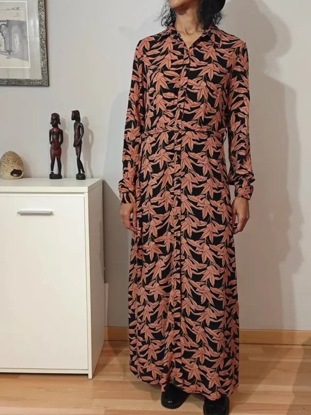 Vestido largo estampado floral