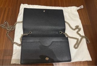 Portafoglio Gucci Soho Pelle Martellata con Catena