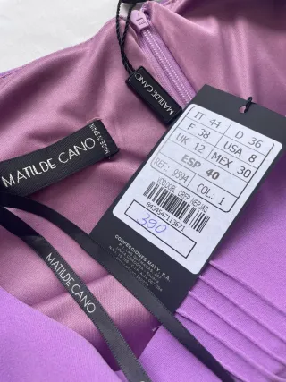 Vestido Matilde Cano Talla 40 Morado Nuevo