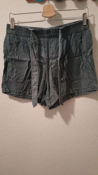 Shorts vaqueros finos con cinturón