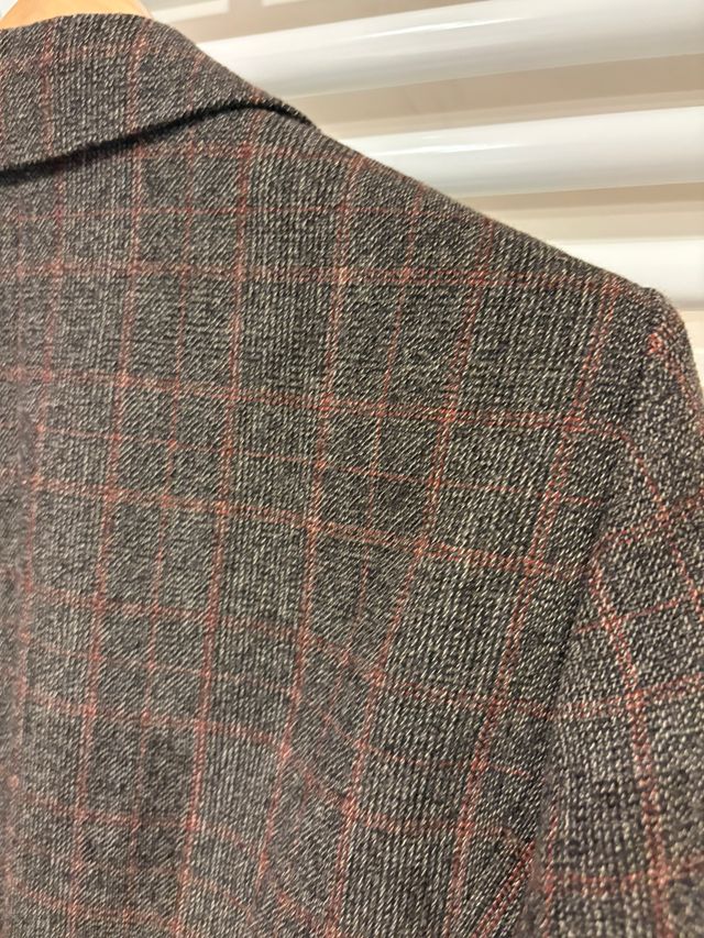 Americana BOSS cuadros marrón