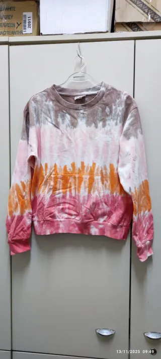 Felpa girocollo con motivo tie-dye coporata