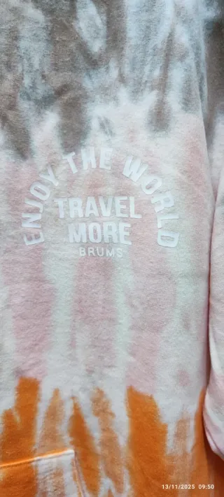 Felpa girocollo con motivo tie-dye coporata