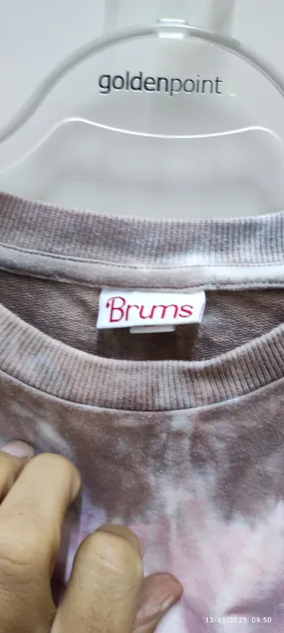 Felpa girocollo con motivo tie-dye coporata