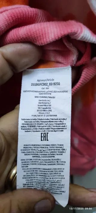 Felpa girocollo con motivo tie-dye coporata