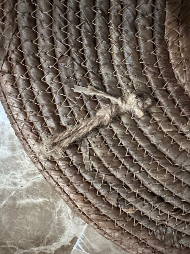 Espejo redondo mimbre y cristal