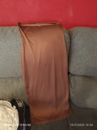 Falda marrón talla XS