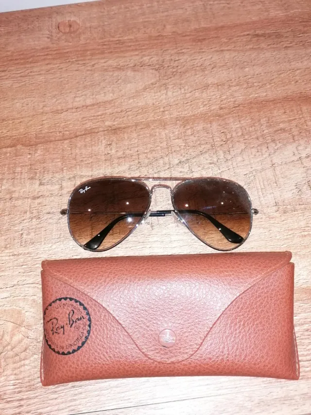 Gafas de sol Ray-Ban Aviator Marrón/Plata