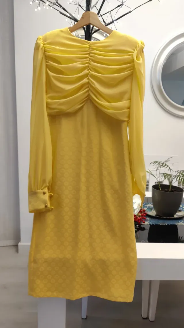 Vestido Juan Bernal Talla 36 Amarillo