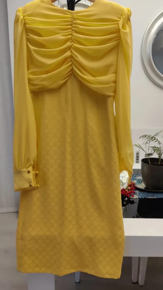 Vestido Juan Bernal Talla 36 Amarillo