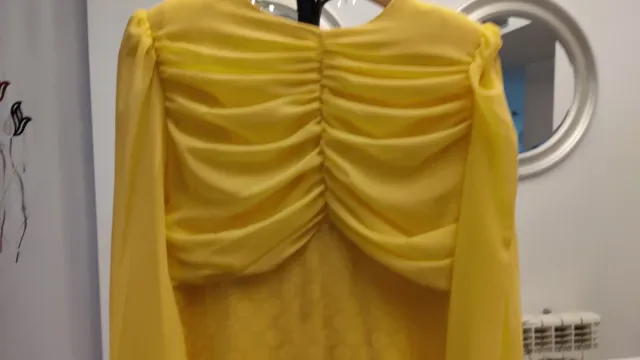 Vestido Juan Bernal Talla 36 Amarillo