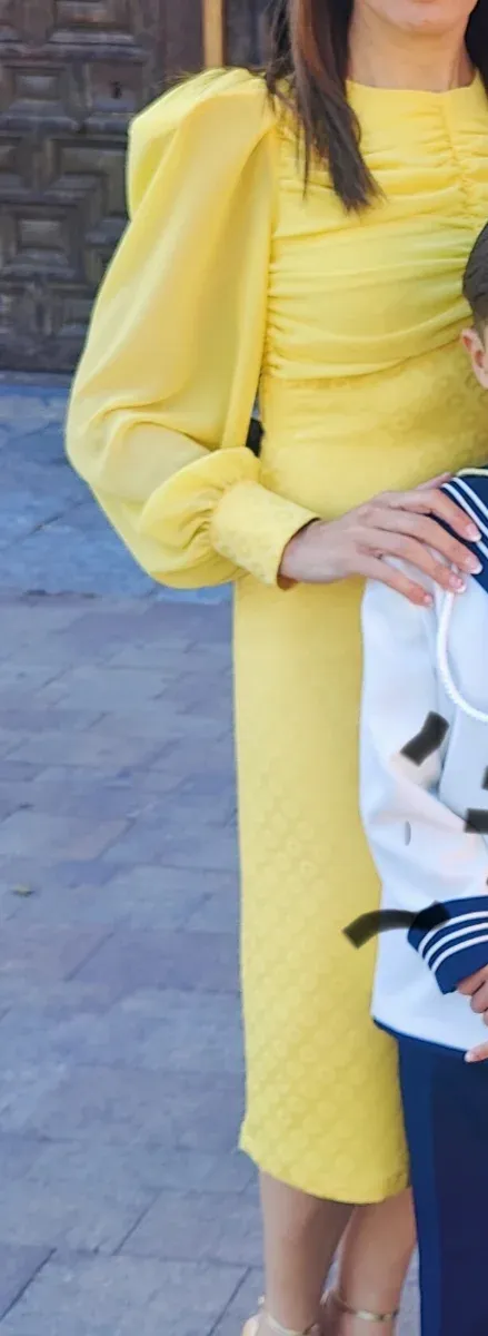 Vestido Juan Bernal Talla 36 Amarillo