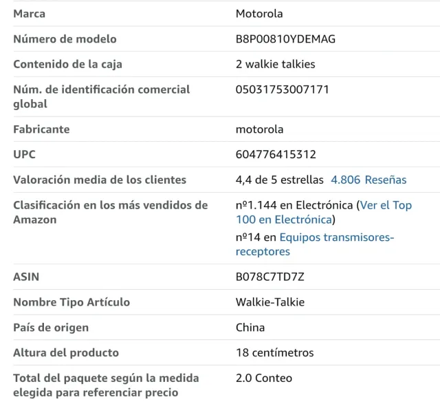Motorola T82 Extrem Walkie-Talkies + Accesorios