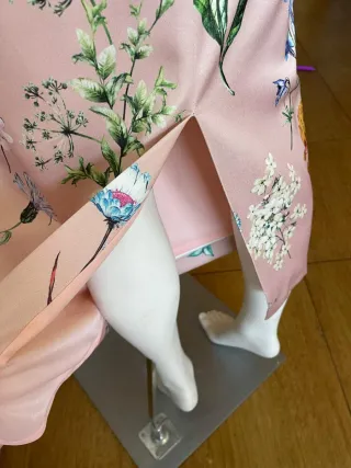 Vestido Matilde Cano floral rosa talla 36