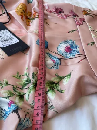 Vestido Matilde Cano floral rosa talla 36