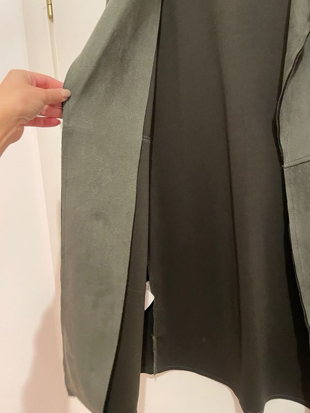 Capospalla verde scuro camoscio sfoderato