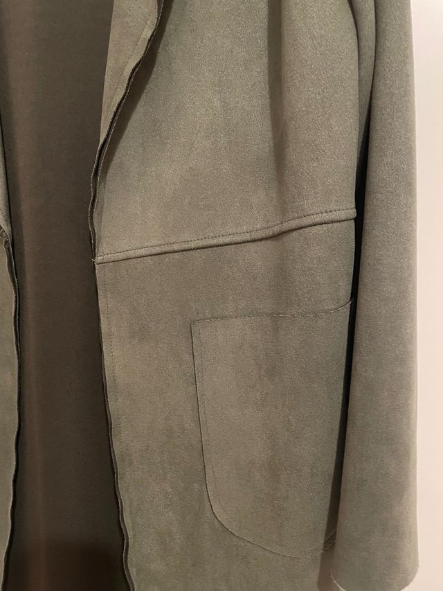 Capospalla verde scuro camoscio sfoderato