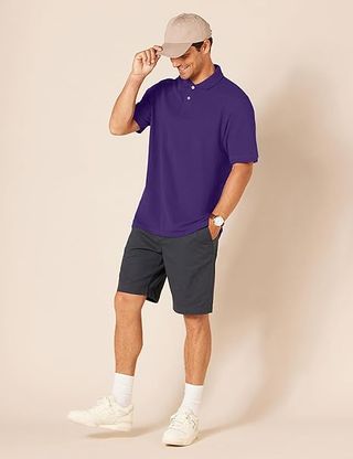Polo Algodón Piqué Regular XXL Morado