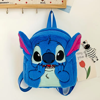 Mochila Peluche Stitch Azul y Rosa