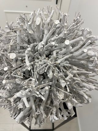 Bola Decorativa Madera Blanca