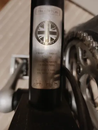 Bicicleta Brompton pieghevole 3 marce, anno 2005