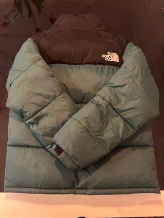 Chaqueta The North Face Puffer Negra y Verde