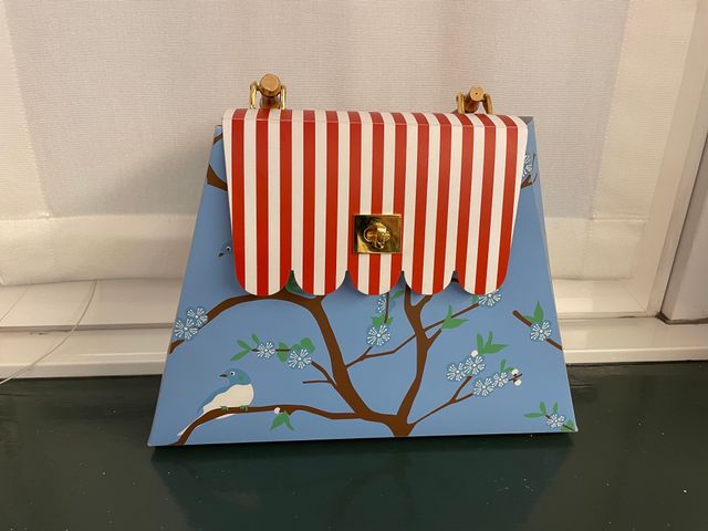 Borsetta Peggy V - Blu/Rosso