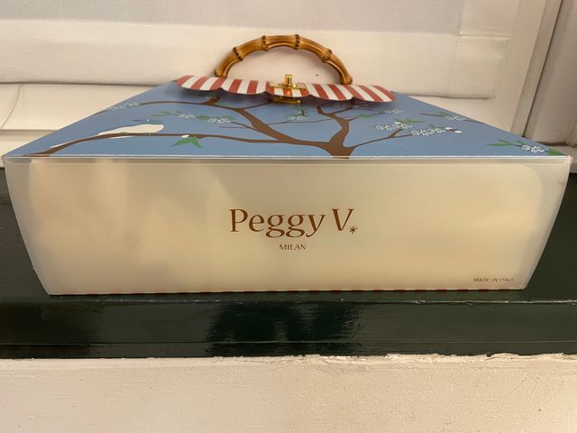Borsetta Peggy V - Blu/Rosso