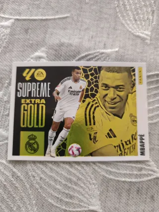 Cromo Supreme Extra Gold Mbappé y Julián Álvarez