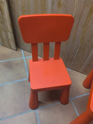 Mesa y 2 Sillas Infantiles rojo