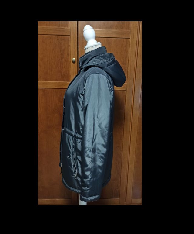 Chaquetón impermeable reversible gris