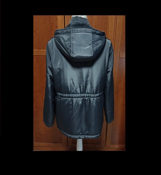 Chaquetón impermeable reversible gris