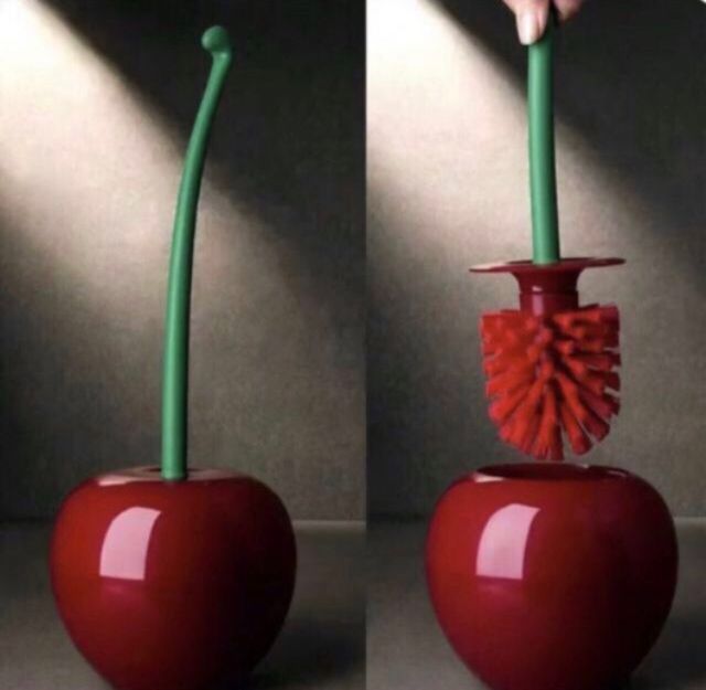 Escobilla de Baño Cereza Roja