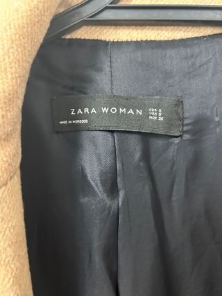 Abrigo Zara Lana Camel Talla S