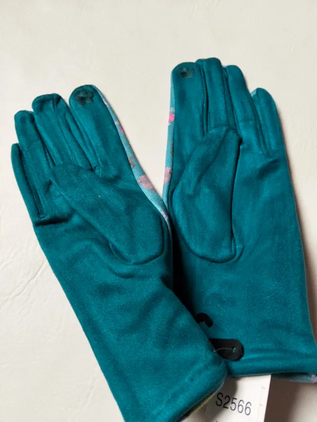 Guantes perritos teckel turquesa