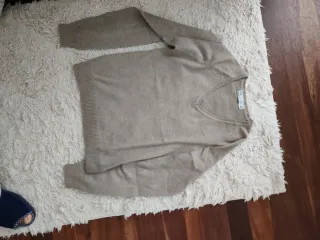 2 jerseys pico Zara beige/morado T M