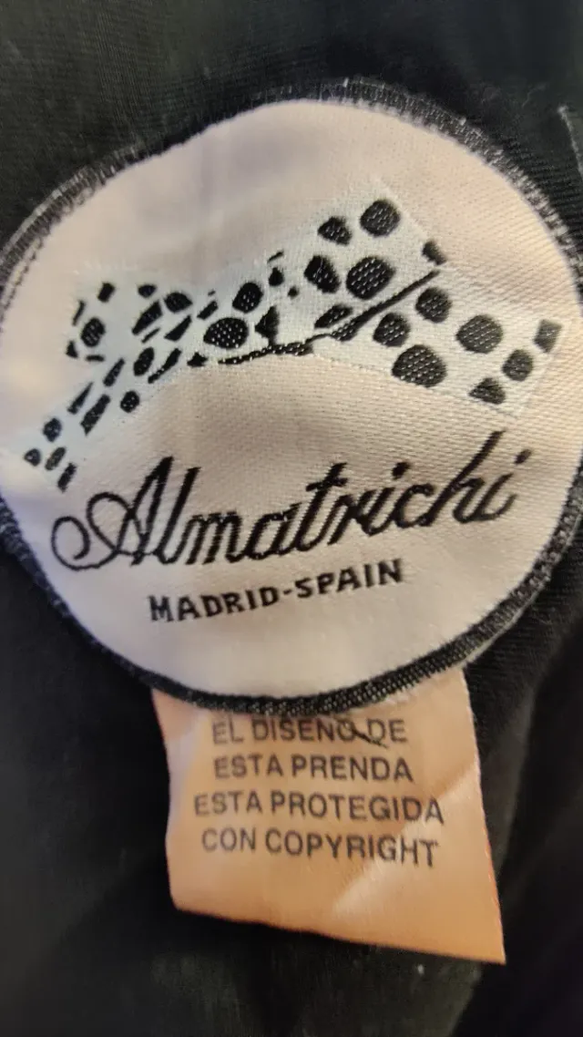 Vestido Almatrichi Talla 34 Negro y Rosa