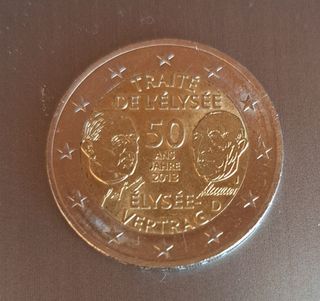 Moneta 2 Euro Francia-Germania Trattato Eliseo