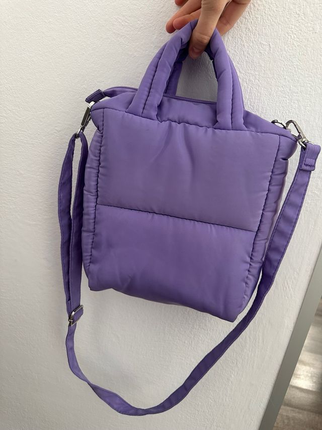 Bolso acolchado morado