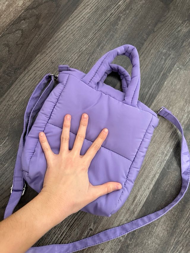 Bolso acolchado morado