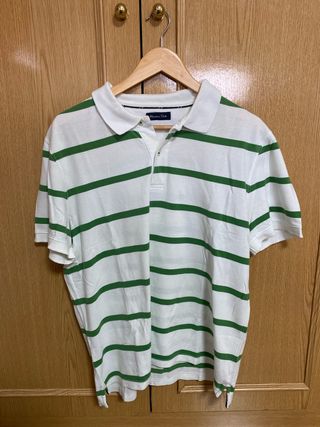 Polo Massimo Dutti Rayas Verdes Talla L