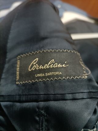 Americana Corneliani Hombre Talla 52 Negra