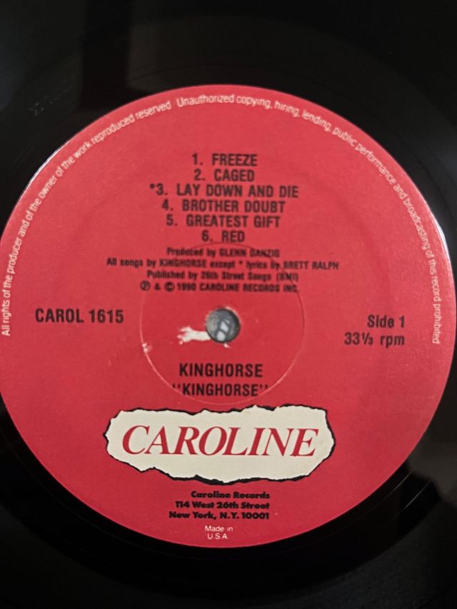 Kinghorse "Kinghorse" disco in vinile hard rock 90