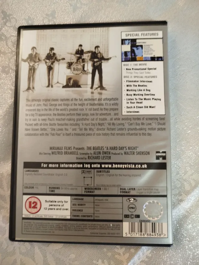 DVD The Beatles A Hard Day's Night